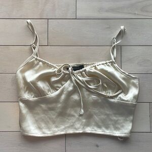 Light yellow crop top